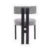 Mid Century 5 Piece Dining Set With Upholstered Metal Leg Chairs And Solid Wood Top Table - Black / White / Natural - Image 10