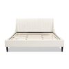 Aspen - King Vertical Tufted Headboard Platform Bed Set - Cloud White - Image 2