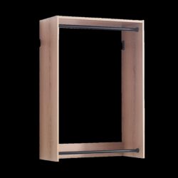 Devi - Wall Mounted Wood Closet System & Modular Units And Warm - Oak
