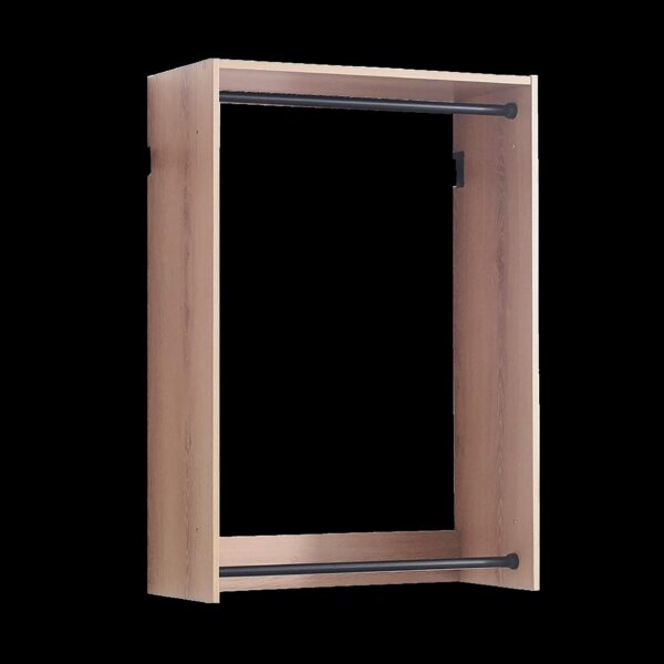 Devi - Wall Mounted Wood Closet System & Modular Units And Warm - Oak