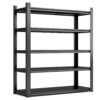 Industrial Metal Shelves 5 Tier Heavy Duty Storage Utility Rack Adjustable - Gunmetal Black - Image 13