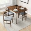 Levi - Modern Rectangular Dining Kitchen Table - Brown - Image 8