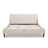 Aspen - King Vertical Tufted Headboard Platform Bed Set - Light Beige - Image 3