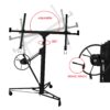 Drywall Panel Hoist Lift With 16Ft Reach, Welded Steel, 150 Lbs Capacity - Black - Image 2