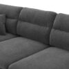 Modern Convertible Sectional Sofa L Shaped Reversible Couch Set With Free Pillows 5 Seat Cloud With Ottoman - Gray - Image 11
