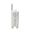 28" Luggage Lightweight Suitcase Tsa Lock USB Port Luggage Wheel Lock Artificial Leather Top Handle Spinner Wheels - Creamy White - Image 4