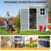 Resin Outdoor Storage Shed Kit-Perfect To Store Patio Furniture - Gray - Image 5