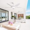 Indoor Ceiling Fan With 5 ABS Blades Remote Control Reversible Dc Motor For Living Room - White - Image 8