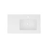 Rectangular Single Vanity Top With 1 Faucet Hole And Overflow, 32" X 18", Spacious Left Countertop For Storage - White - Image 10