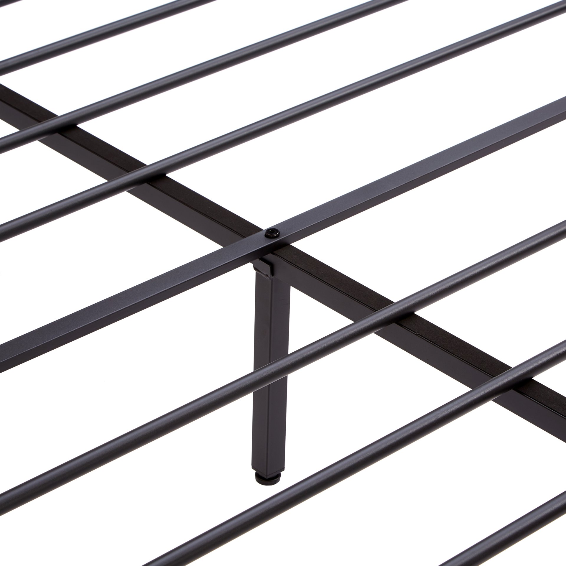 Full Size Metal Platform Bed Frame With Wooden Headboard And Footboard With USB Liner, LED Lights, No Box Spring Needed, Large Under Bed Storage - Brown - Image 6