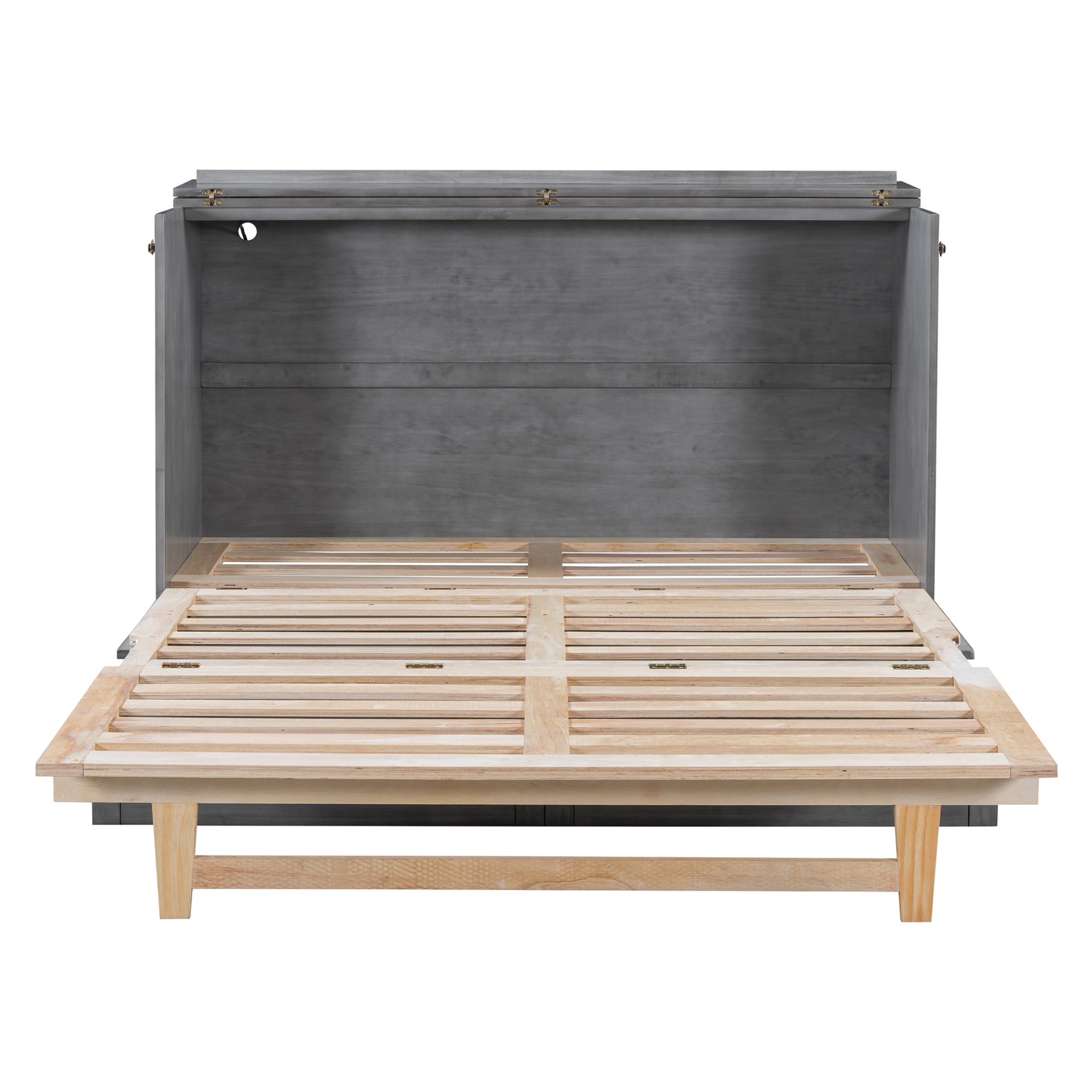 Queen Murphy Elegant Bed With Spacious Drawers - Gray - Image 18