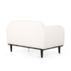Sway - Upholstered Loveseat With Wood Legs And Round Arms - White - Image 7