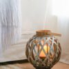 Decorative Lantern With Handle, Wooden Lantern For Indoor Outdoor, Home Garden, Wedding - Silver - Image 4