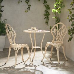 Nassau - Cast 3 Pieces Bistro Set - Sand