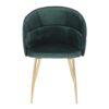 Lindsey - Contemporary Chair - Gold / Green - Image 5