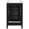 20" Bathroom Vanity With Sink, Soft Close Drawers, Door Organizer, Divider Drawer, Adjustable Foot Pads - Black - Image 15
