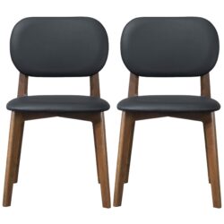 Kelsey - Dining Chair (Set of 2) - Black / Brown