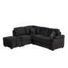 Sleeper Sofa Bed, 2 In 1 Pull Out Sofa Bed L-Shape Couch With Storage Ottoman For Living Room, Bedroom Couch And Small Apartment - Black - Image 16