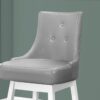 Swivel Stool Bar Height, Transitional (Set of 2) - Gray - Image 4