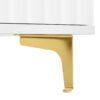 Modern Large Storage Hall Tree With Bench, Luxurious Coat Rack With 6 Hooks And Legs For Entryway, Living Room - White / Gold - Image 16