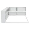 Full Floor Bed With L-Shaped Bookcases, Sliding Doors, Without Slats - White - Image 11