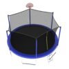 14Ft For Kids Children With Safety Enclosure Net Outdoor Backyards Large Recreational Trampoline - Blue - Image 6