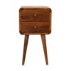 Mini Curved Nightstand - Beige Brown - Image 2