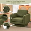 360° Modern Swivel Accent Chairs Round Armchair, Thick Padded Lounge Sofa Upholstered Comfy (Set of 2) - Green - Image 5