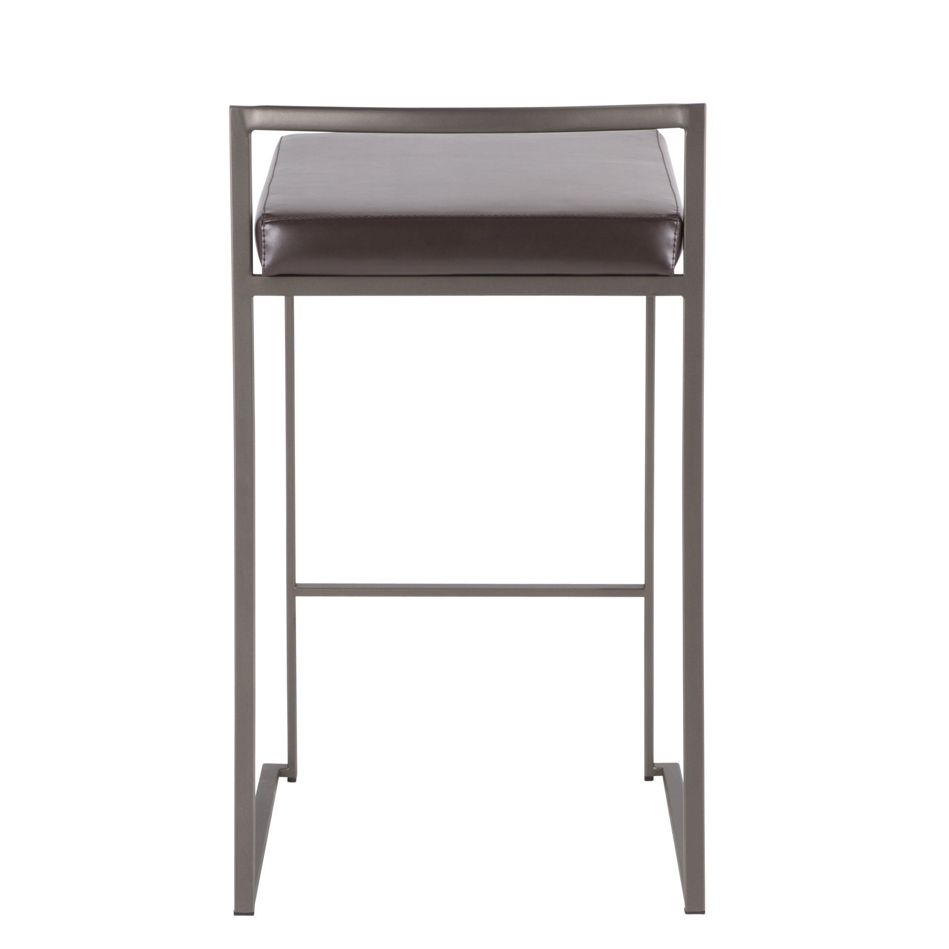 Fuji - Industrial, Stackable Counter Stool (Set of 2) - Brown - Image 5