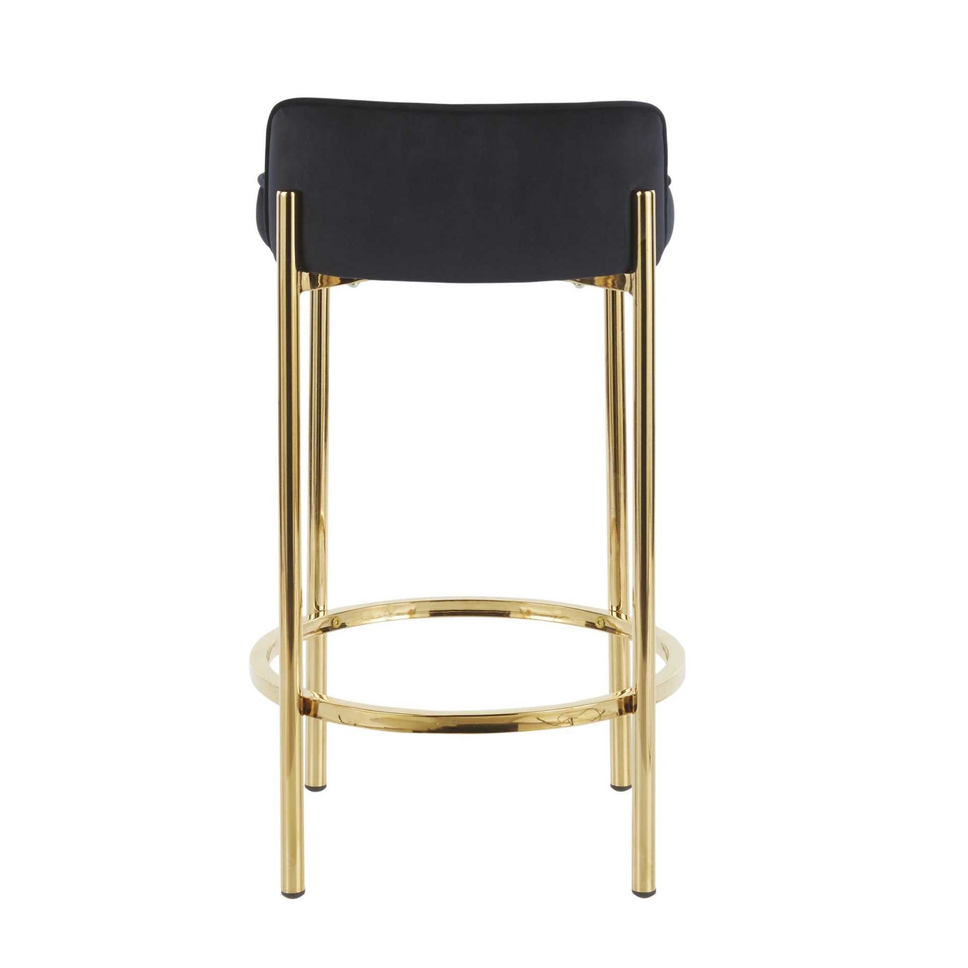 Chloe - Contemporary Counter Stool (Set of 2) - Gold / Black - Image 5