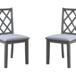 Carlisle - Cross Back Side Dining Chair (Set of 2) - Gray