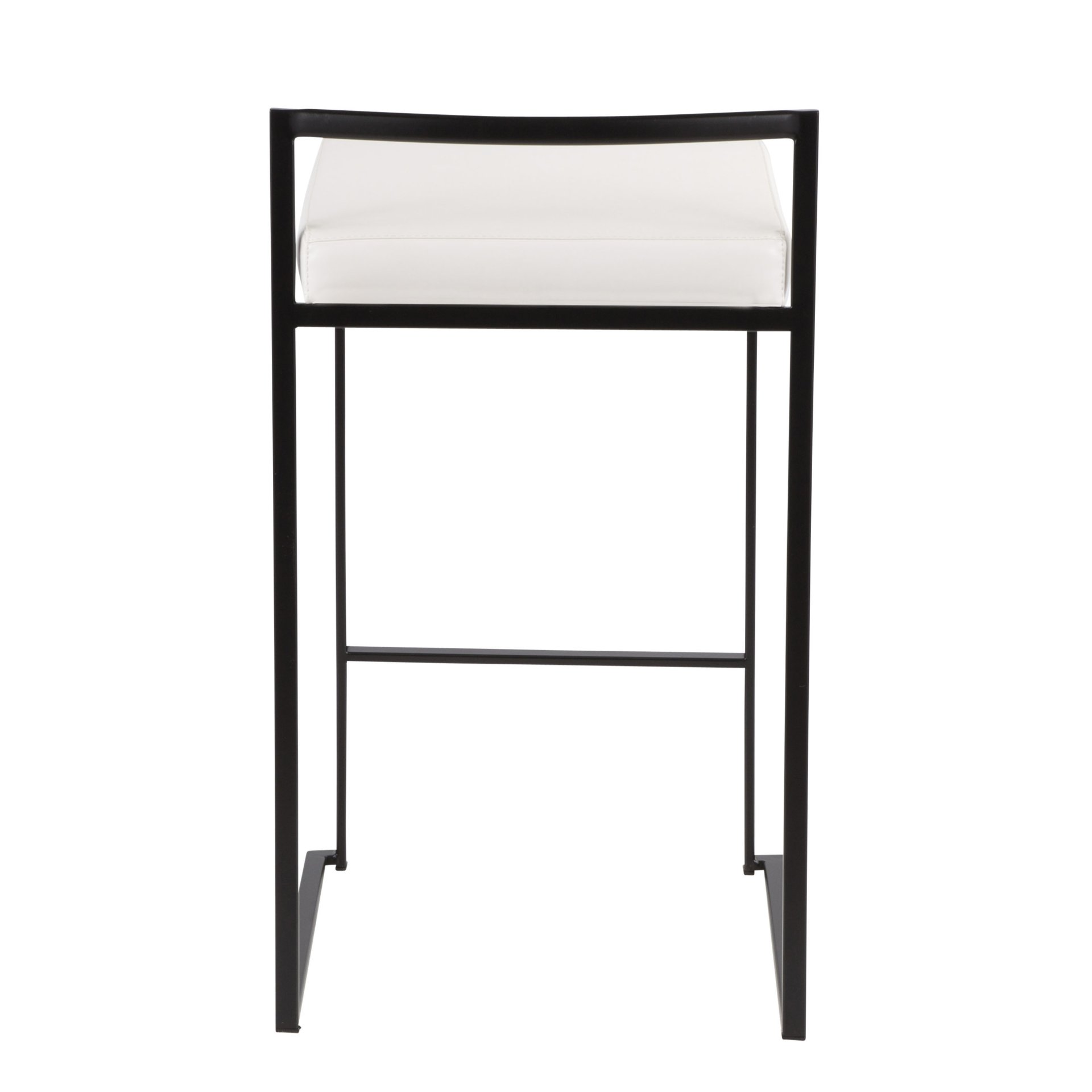 Fuji - Contemporary Stackable Counter Stool (Set of 3) - Black / White - Image 5