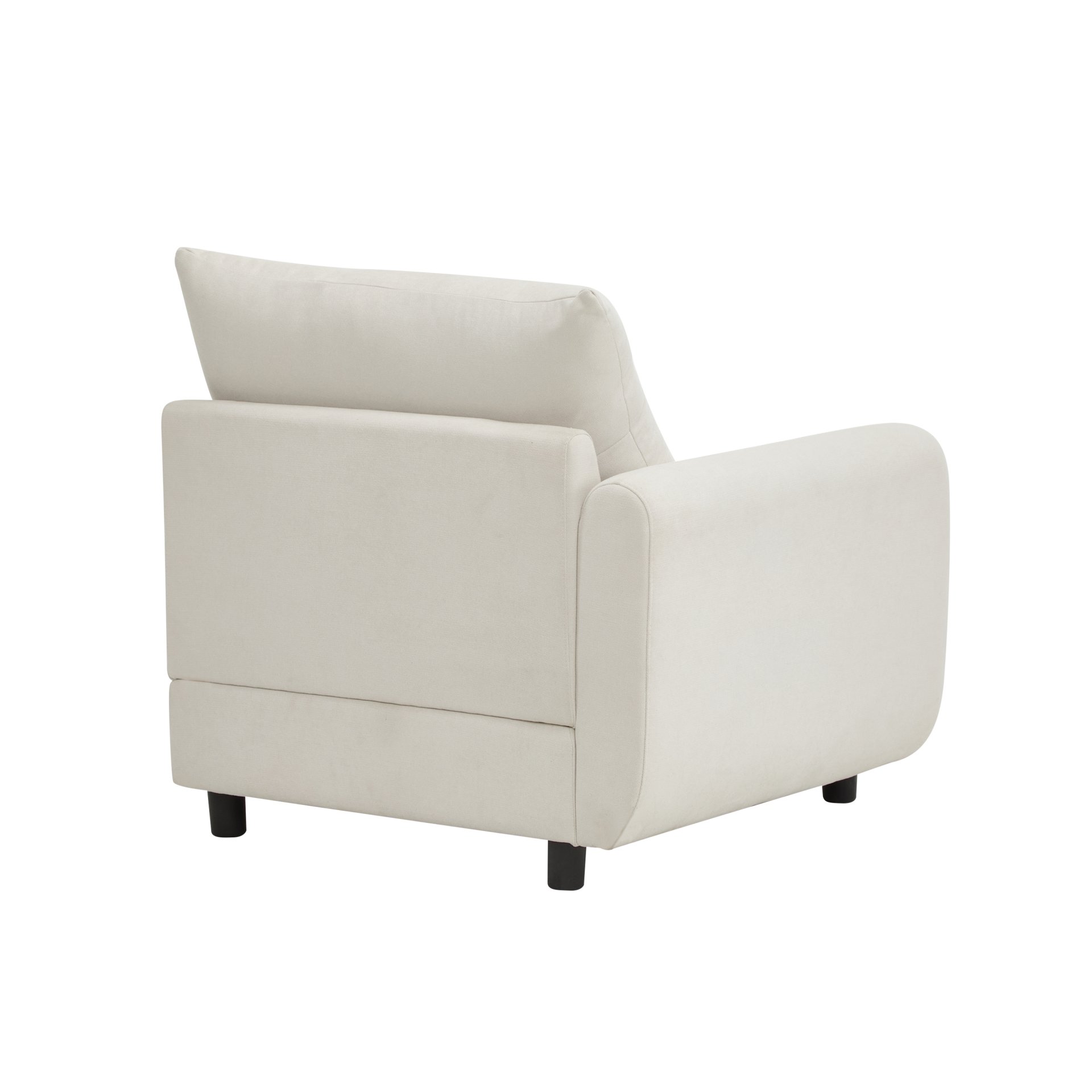 2 Seats Modular Sectional Sofa Corner Chair Sofa Couch - White - Image 9