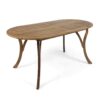 Outdoor Table With Smooth Lines, Slat Top - Teak - Image 9