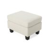 Springfield - Ottoman Contemporary Design Fabric Birch Wood Legs - Beige - Image 7
