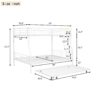 Full Long Over Queen Metal Bunk Bed With Trundle - White - Image 16