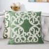Dora - Vintage Vine Pillow Cover With Matching Back - Green - Image 3