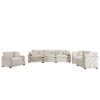 Comfortable Oversized 3 Piece Sofa Set With Single 2 Seater 3 Seater Sofas Corduroy - Beige - Image 20