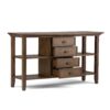 Redmond - Console Sofa Table - Rustic Natural Aged Brown - Image 2