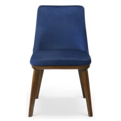 Clove - Dining Chair (Set of 2) - Brown / Navy Blue
