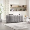Soft Beanbag Chair With High Resilience Foam Core For Two People - Gray - Image 5