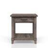 End Table With Storage Drawer Usn - Gray - Image 4