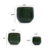 3 Pieces Flowerpot, Planter For Patio, Garden Or Windowsills - Dark Green - Image 3