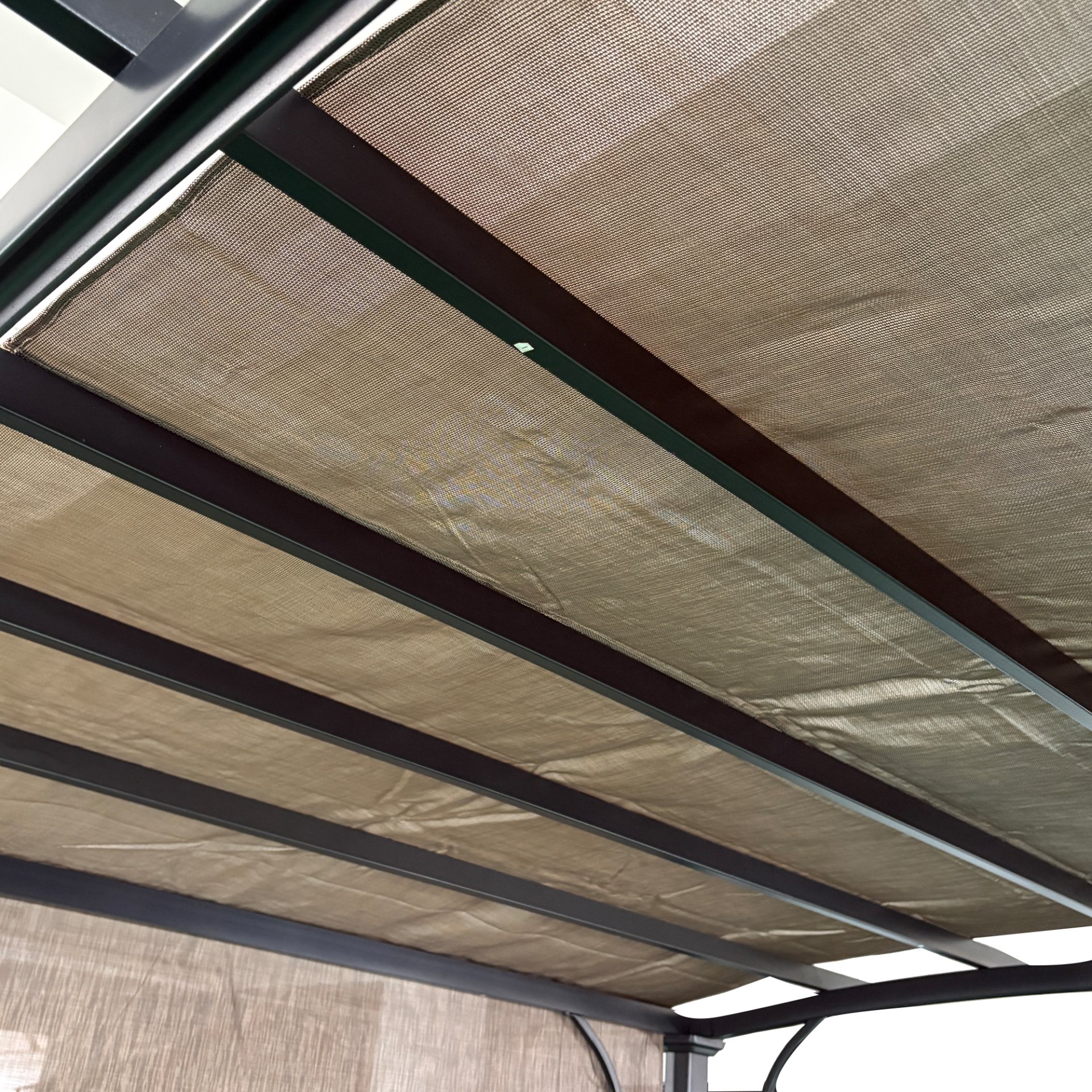 13' X 7.7' Outdoor Pergola Sun Shade Cover Cloth Patio Canopy Hdpe Permeable With Grommets - Brown - Image 12