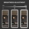 Full Length Mirror Lighted Vanity Body Mirror LED Mirror Wall Mounted Mirror Big Size Rounded Corners, Bedroom, Living Room, Dressing Room Hotel - Clear - Image 5