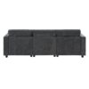 Modular Sectional With Storage Pockets, 5 Seat U Shaped Couch Set With Pillows Free Combination Modern Cloud Sofa With 2 Movable Ottoman - Dark Gray - Image 8