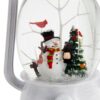 Christmas Plastic / Resin Lantern With Snowman & Tree LED / Water Spinning / 6 Hours Timer, 3*AA Batteries Required - White / Multi - Image 8