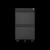 2 Drawer File Cabinet With Lock, Metal Under Desk Rolling Filing Cabinet Fits Letter / Legal / A4 Size For Home Office, Mobile Filing Cabinet - Black - Image 10