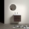 Alice - 24" Bathroom Vanity With Sink, Large Storage Wall Mounted Floating Bathroom Vanity For Modern Bathroom, One-Piece Sink Basin Without Drain And Faucet - Walnut / White - Image 2