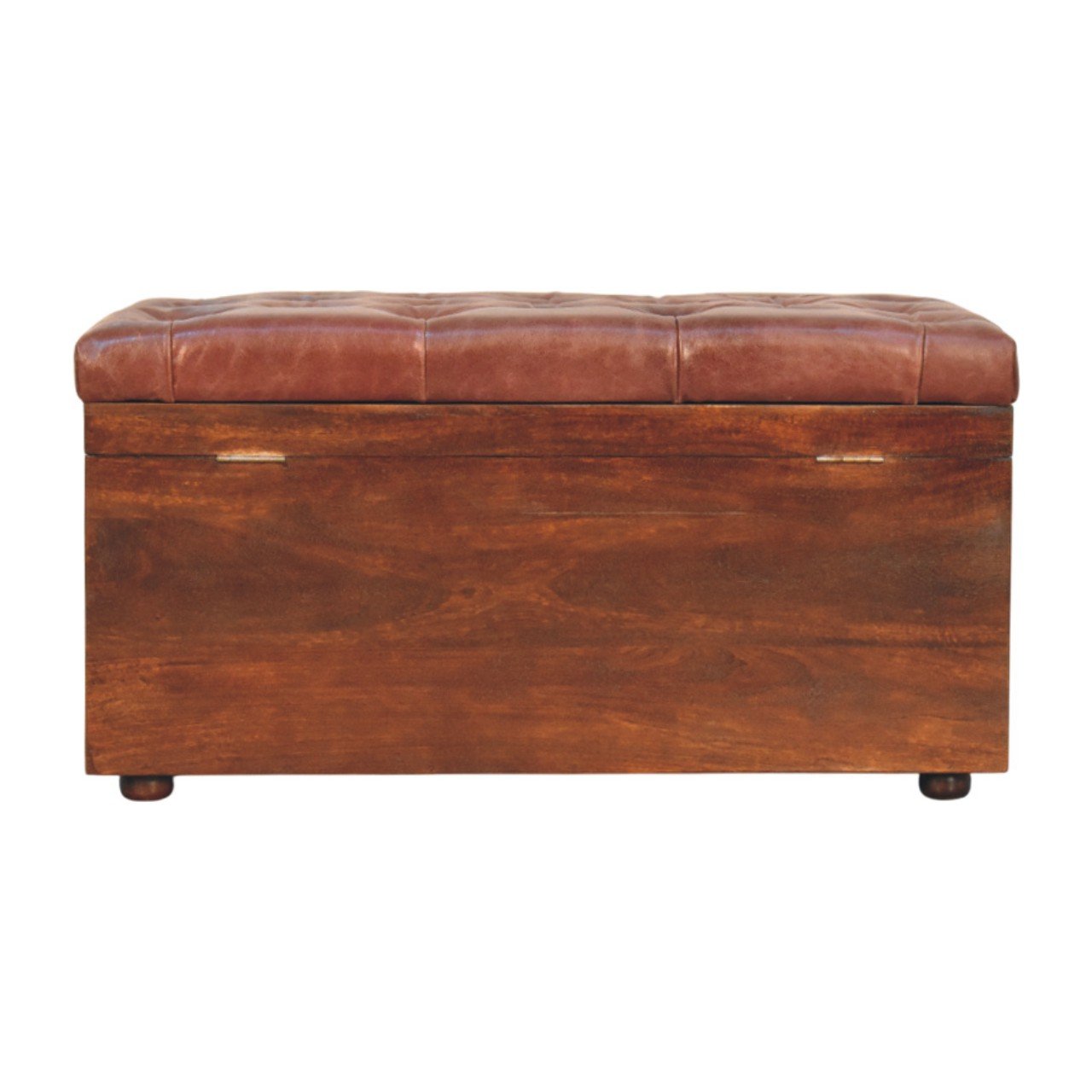 Buffalo - Hide Leather Storage Trunk - Brown - Image 10